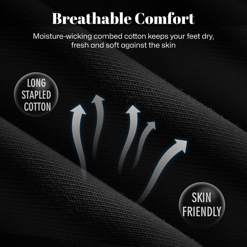wernies No Show Socks, Women Short Black Low Thin Non Slip Invisible Loafer Ankle Low Cut Socks - Image 3